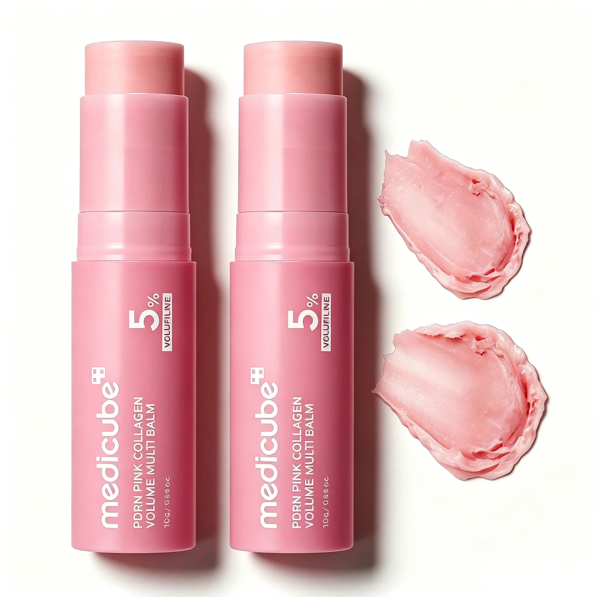 Medicube PDRN Pink Collagen Volume Multi Balm 10G, Portable Solid Skincare Stick, Targeted Hydrating Plumping Wrinkle Care for Face Neck