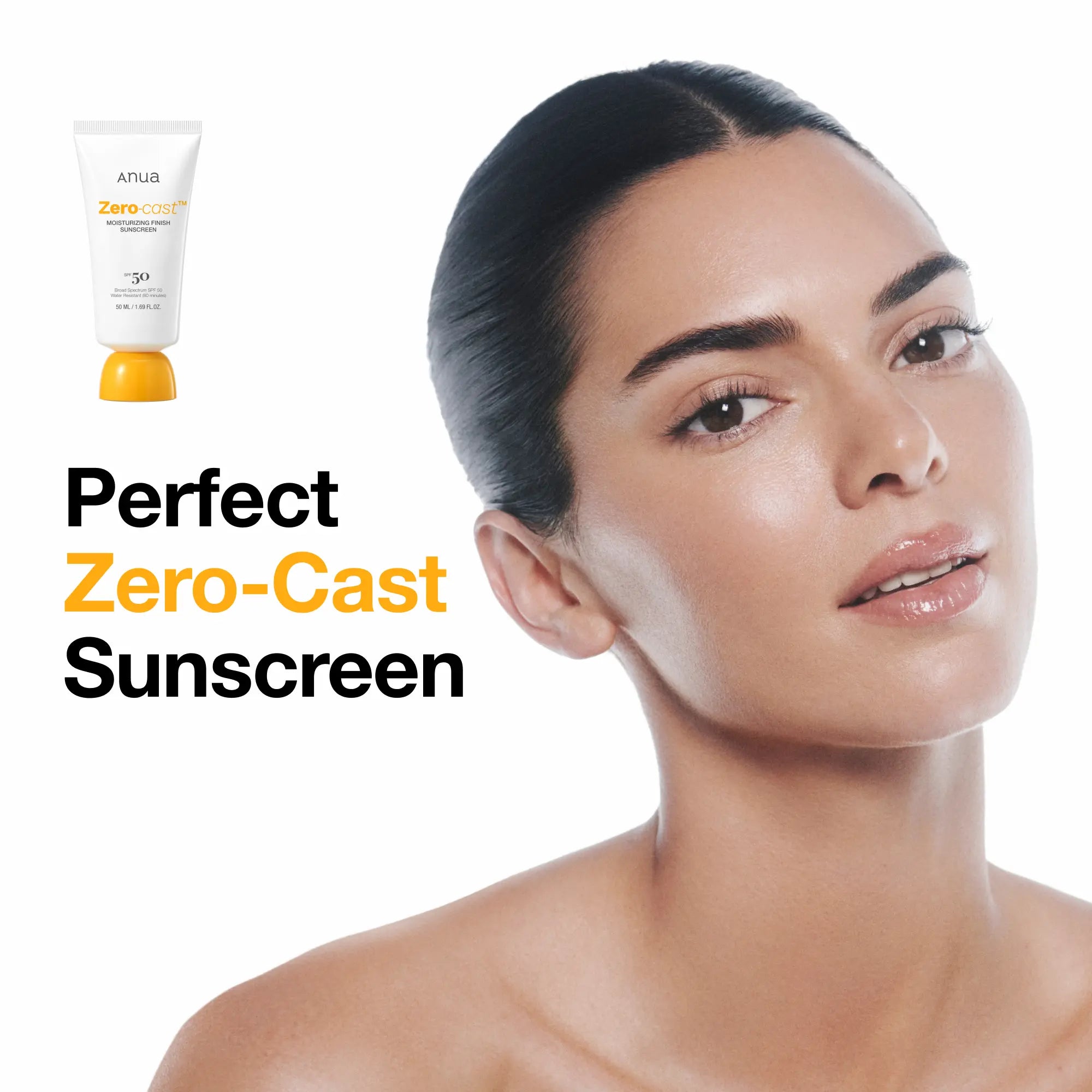 [Anua] Zero-Cast Moisturizing Finish Sunscreen (50Ml) ｜SPF 50, Korean Sunscreen, Sun Protection, Waterproof, No White Cast, Lightweight, Korean Skincare, Makeup Longevity