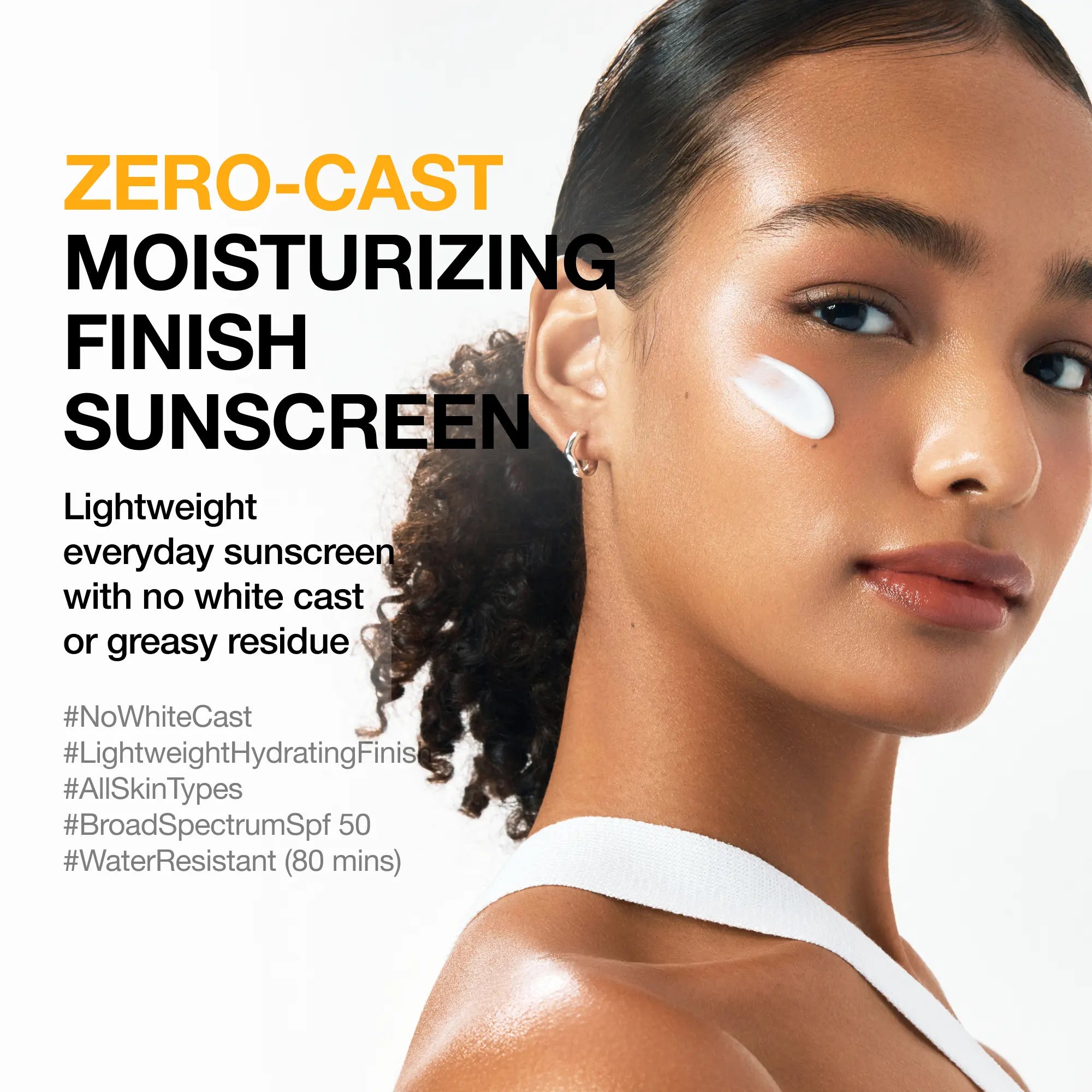 [Anua] Zero-Cast Moisturizing Finish Sunscreen (50Ml) ｜SPF 50, Korean Sunscreen, Sun Protection, Waterproof, No White Cast, Lightweight, Korean Skincare, Makeup Longevity