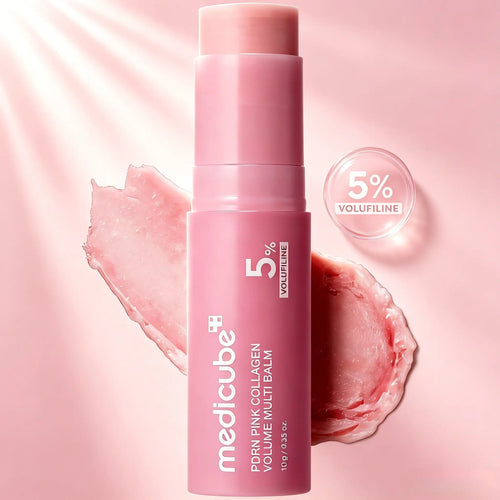 Medicube PDRN Pink Collagen Volume Multi Balm 10G, Portable Solid Skincare Stick, Targeted Hydrating Plumping Wrinkle Care for Face Neck