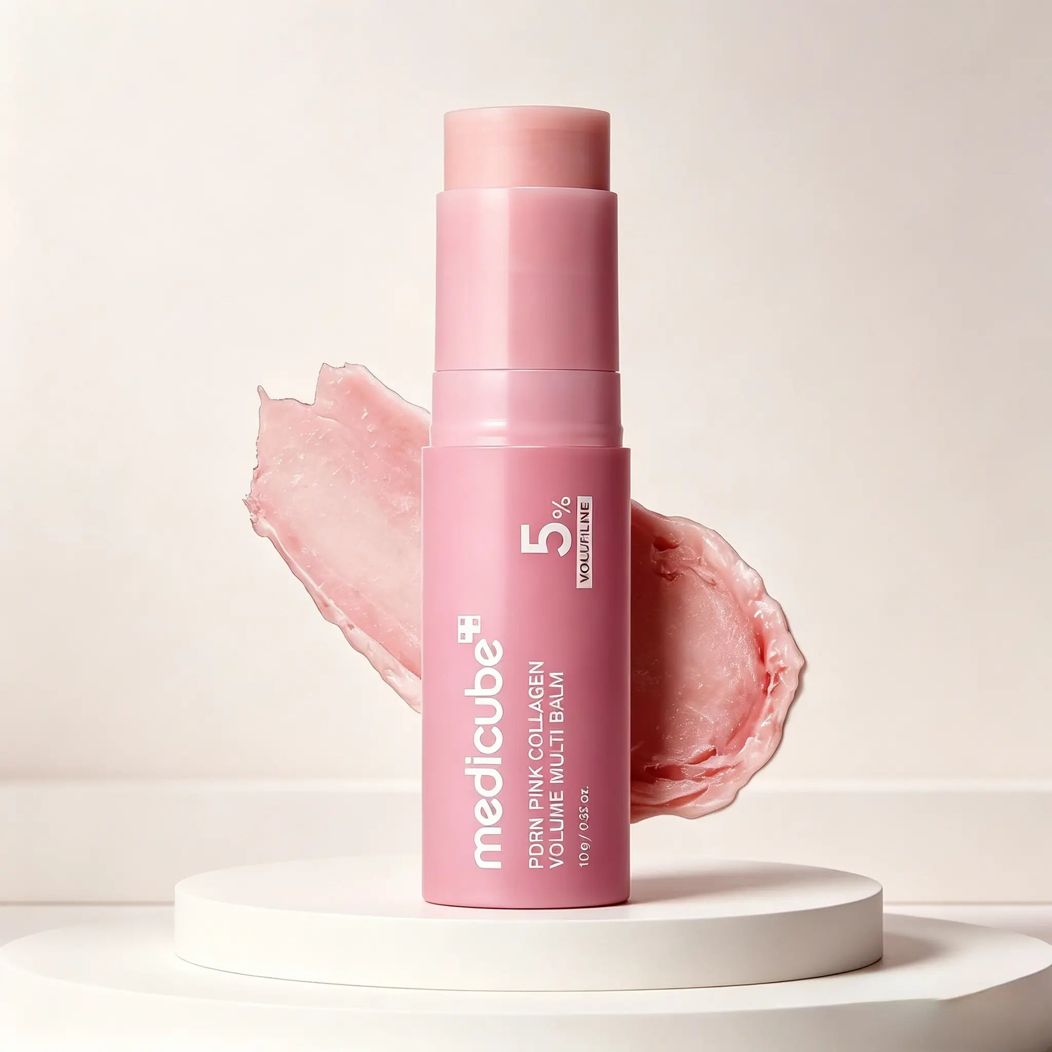 Medicube PDRN Pink Collagen Volume Multi Balm 10G, Portable Solid Skincare Stick, Targeted Hydrating Plumping Wrinkle Care for Face Neck